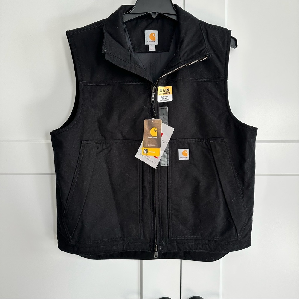 Carhartt Black Zip-Up Vest Jefferson 101494 L black